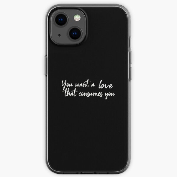 Damon Salvatore You want a love that consumes you iPhone Soft Case RB1312 product Offical Vampire Diaries Merch