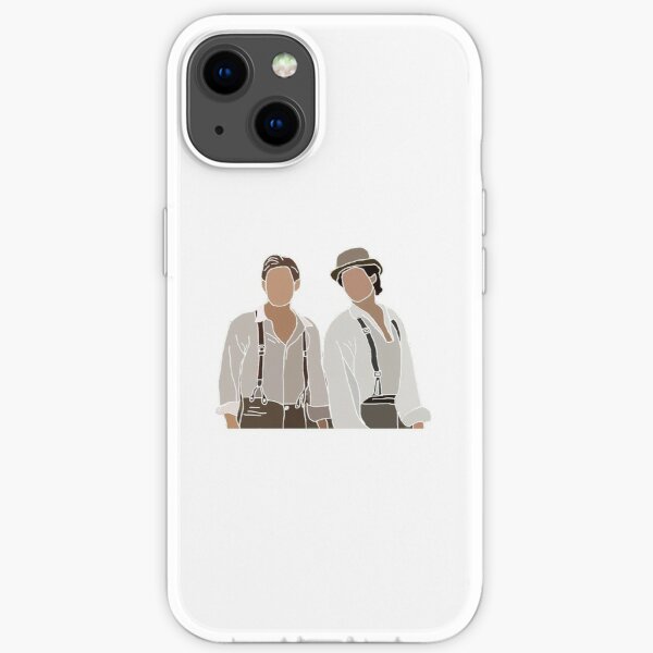 Damon and Stefan Salvatore Vampire Diaries Drawing iPhone Soft Case RB1312 product Offical Vampire Diaries Merch