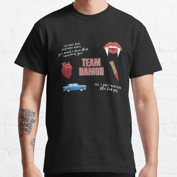 Team Damon Vampire Pack Classic T-Shirt RB1312 product Offical Vampire Diaries Merch