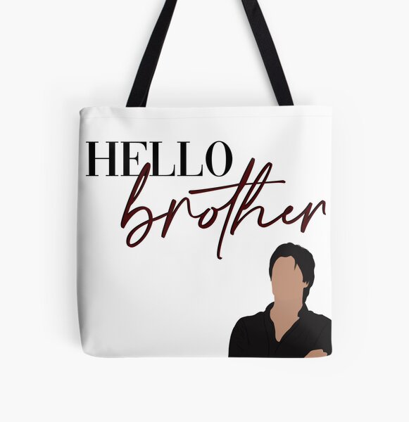 Hello Brother Damon Salvatore Vampire Diaries All Over Print Tote Bag RB1312 product Offical Vampire Diaries Merch