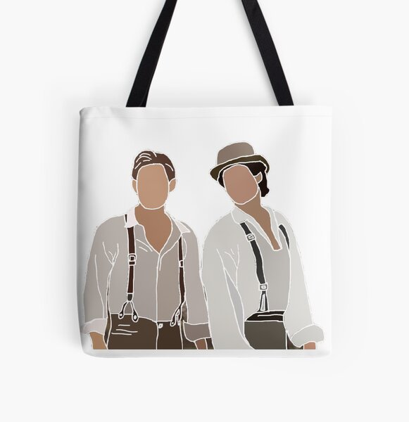 Damon and Stefan Salvatore Vampire Diaries Drawing All Over Print Tote Bag RB1312 product Offical Vampire Diaries Merch