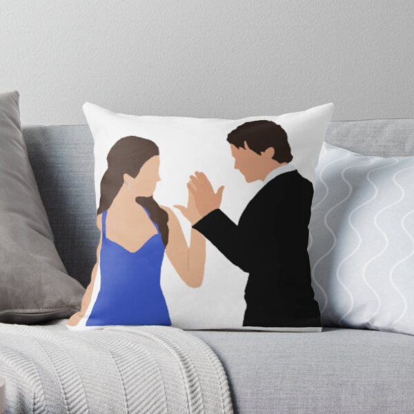 Elena and Damon Dance Portrait Throw Pillow RB1312 product Offical Vampire Diaries Merch
