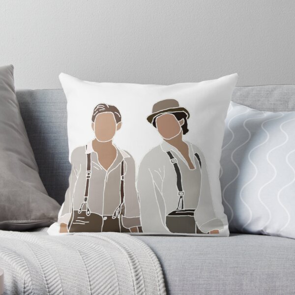 Damon and Stefan Salvatore Vampire Diaries Drawing Throw Pillow RB1312 product Offical Vampire Diaries Merch