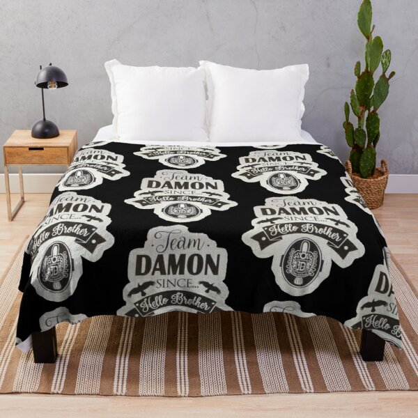 Team Damon since hello brother  Throw Blanket RB1312 product Offical Vampire Diaries Merch